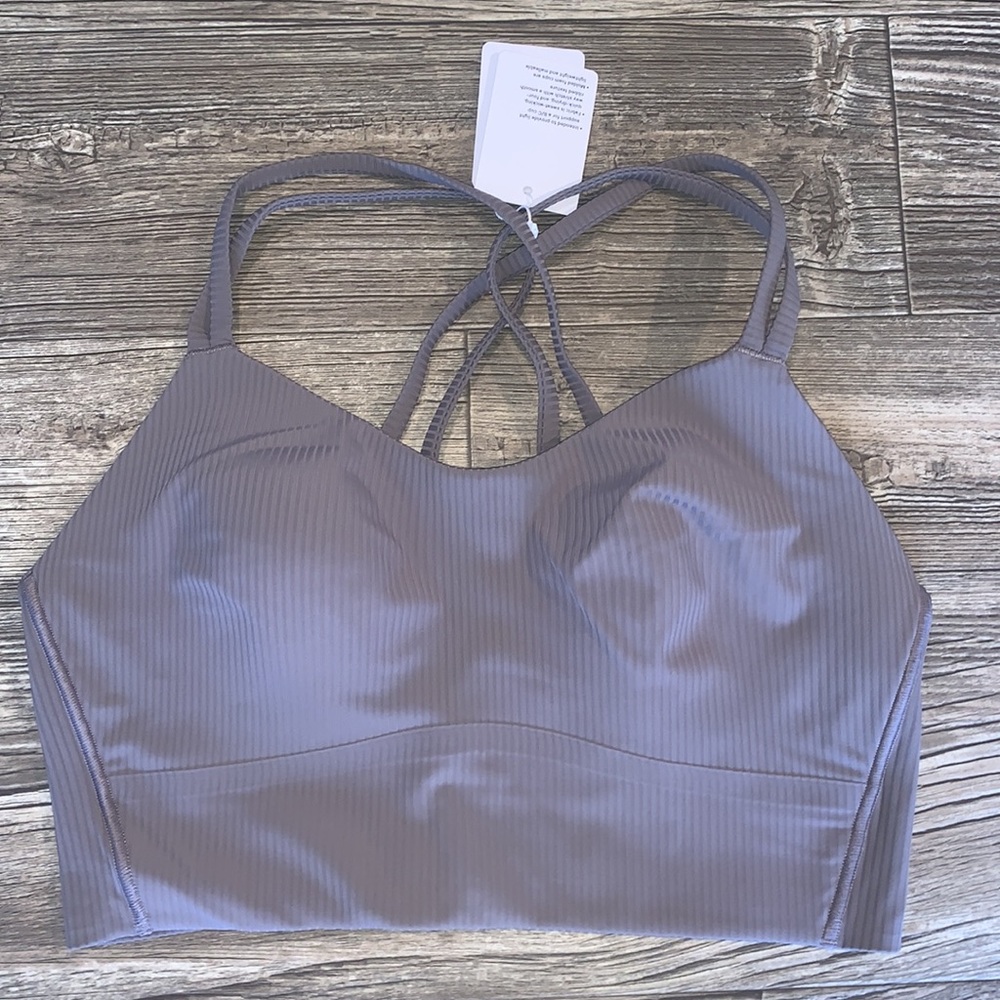 NWT! Lululemon Like A Cloud Ribbed Longline size 8 Lunar Rock